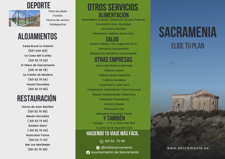 Imagen FOLLETOS DE TURISMO SACRAMENIA